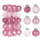 Conjunto de Enfeites para Árvore de Natal Besteek 30 Peças Rosa 6 cm