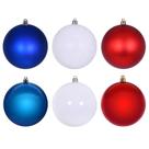 Conjunto de enfeites Vickerman 3", vermelho, branco e azul, 24 unidades