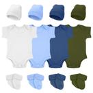 Conjunto de enxoval Glitopper, pacote com 4 unidades, macacão e meias de algodão para prematuros