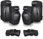 Conjunto de equipamentos de proteção Banzk para skate e patinação preto XL