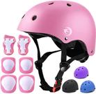 Conjunto de equipamentos de proteção: capacete de bicicleta infantil FOOKCIAN para 3-8 anos