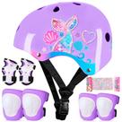 Conjunto de equipamentos de proteção, capacete de bicicleta infantil Kids Mermaid Age 3-8 Conjunto de equipamentos de proteção, capacete de bicicleta infantil Kids Mermaid Age 3-8