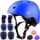 Conjunto de equipamentos de proteção e capacete de bicicleta para crianças de 8 a 14 anos FOOKCIAN