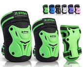 Conjunto de equipamentos de proteção: joelheiras 2PM SPORTS para crianças, verdes