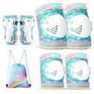 Conjunto de equipamentos de proteção SULIFEEL Rainbow Unicorn para crianças verde