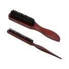 Conjunto De Escova E Pente De Cerdas De Javali E Nylon Para Controle De Bordas, Ferramentas De