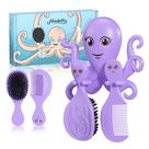 Conjunto de escova e pente para bebê Ninabella com cerdas macias 26 x 15 cm