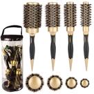 Conjunto de escovas de cabelo Aozzy Round Boar Bristle Nanothermic-Ion Conjunto de escovas de cabelo Aozzy Round Boar Bristle Nanothermic-Ion