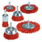 Conjunto de escovas de fio abrasivo de filamento de nylon SALI, pacote com 6 unidades com haste hexagonal