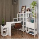 Conjunto de Escritório 3 Peças Mesa de Apoio Escrivaninha e Estantes 4 Amplas Prateleiras Match Conjunto de Escritório 3 Peças Mesa de Apoio Escrivaninha e Estantes 4 Amplas Prateleiras Match