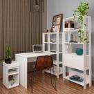 Conjunto de Escritório Match com Escrivaninha, Estante 1 PT e Mesa Lateral Branco Conjunto de Escritório Match com Escrivaninha, Estante 1 PT e Mesa Lateral Branco