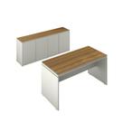 Conjunto De Escritório Office 2 Peças Mesa E Balcão Buffet T - Fendi E Freijó Fendi E Freijó
