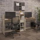 Conjunto de Escritório Smart 1 Livreiro e 2 Mesas 90cm Conjunto de Escritório Smart 1 Livreiro e 2 Mesas 90cm