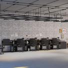 Conjunto de Escritório Smart 4 Livreiro 1 Buffet e 5 Mesas 90cm
