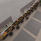 Conjunto De Escritório Tech 8 Livreiro 2 Buffet E 9 Mesas 90 - Preto E Cedro Preto E Cedro Conjunto De Escritório Tech 8 Livreiro 2 Buffet E 9 Mesas 90 - Preto E Cedro Preto E Cedro