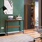 Conjunto de Escrivaninha com Estante de Escritório Office 1 PT Grafite e Mel