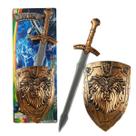 Conjunto de escudo e espada Samurai para crianças, arma de cosplay de plástico
