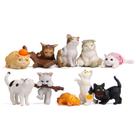 Conjunto de esculturas para decoração de jardim Charming Cat PVC Miniature Conjunto de esculturas para decoração de jardim Charming Cat PVC Miniature