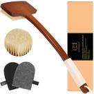 Conjunto de esfoliação iCandoit Boar Bristles Back Scrubber Bath Brush Conjunto de esfoliação iCandoit Boar Bristles Back Scrubber Bath Brush
