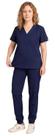 Conjunto de esfoliantes médicos Sumincarly azul marinho com decote em V com 8 bolsos Conjunto de esfoliantes médicos Sumincarly azul marinho com decote em V com 8 bolsos