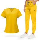 Conjunto de esfoliantes VIAOLI Scrubs para mulheres com decote em V com 8 bolsos Conjunto de esfoliantes VIAOLI Scrubs para mulheres com decote em V com 8 bolsos