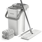 Conjunto de esfregões e baldes JOYMOOP Flat Squeeze Mop Flat Head White