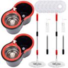 Conjunto de esfregões e baldes PULNDA 360 Spin com 6 recargas de microfibra Conjunto de esfregões e baldes PULNDA 360 Spin com 6 recargas de microfibra