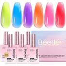 Conjunto de esmaltes Beetles Jelly Gel 6 cores 15 ml Summer Neon