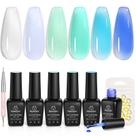 Conjunto de esmaltes Beetles Jelly Gel 6 cores de verão para mulheres