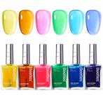 Conjunto de esmaltes Beetles Neon 6 cores Bright Rainbow