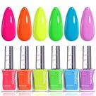 Conjunto de esmaltes Beetles Neon 6 cores Bright Rainbow