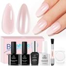 Conjunto de esmaltes Beetles Pearl Chrome Glazed Donut com pincel