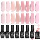 Conjunto de Esmaltes Beetles Spring Jelly Gel - 8 Cores de 7mL