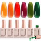 Conjunto de esmaltes besouros Jelly Gel Autumn Prism 6 cores