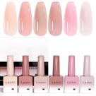 Conjunto de esmaltes CANNI Sheer Jelly Pink Gel 9mL x6 com lâmpada UV