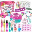 Conjunto de Esmaltes Combaybe Kids para Meninas (7-12 anos) com Secador de Unhas