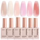 Conjunto de esmaltes de gel Beetles Nude 6 cores com gel UV