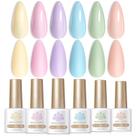 Conjunto de esmaltes de gel Born Pretty Macaron Candy Colors 7 ml 6 unidades