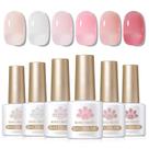 Conjunto de esmaltes de gel Born Pretty Milky White Jelly Nude Pink