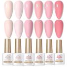 Conjunto de esmaltes de gel Born Pretty Nude Pink, 6 unidades