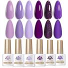 Conjunto de esmaltes de gel Born Pretty Purple 6 Colors Soak Off