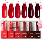 Conjunto de esmaltes de gel CANNI, 6 unidades, 9 ml, vermelho escuro, bordô, sem hema-hema