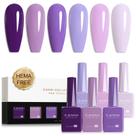 Conjunto de esmaltes de gel CANNI Purple 6 cores 9 mL UV LED Soak Off