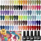 Conjunto de esmaltes de gel JODSONE All Seasons 60 unidades com camada superior básica