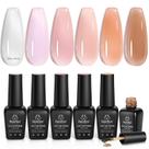 Conjunto de esmaltes de gel para unhas Beetles Jelly 6 cores para mulheres