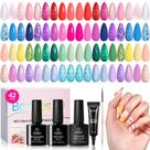Conjunto de esmaltes de gel para unhas besouros de 36 cores com presentes de strass