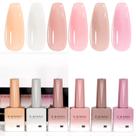 Conjunto de esmaltes de gel para unhas CANNI Jelly Milky White Pink 9mL x6