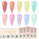 Conjunto de esmaltes de gel SHOYUM, 10 unidades em cores pastel, 7 ml