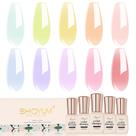 Conjunto de esmaltes de gel SHOYUM, 10 unidades em cores pastel gelatinosas