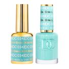 Conjunto de esmaltes DND DC Green Collection 034 Mint Green